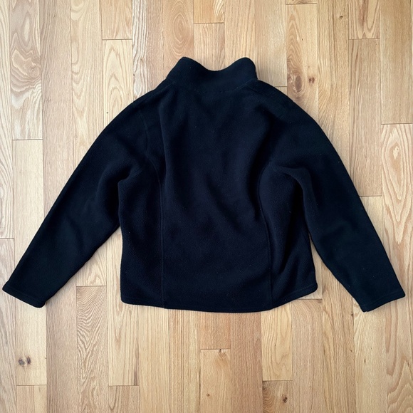 Vintage women's LL Bean black snap button fleece - Picture 4 of 4